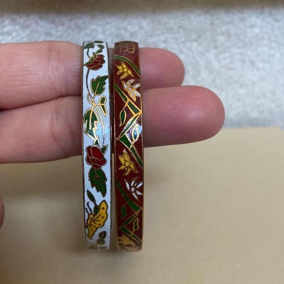 vintage cloisonné bangles - Picture 8 of 12